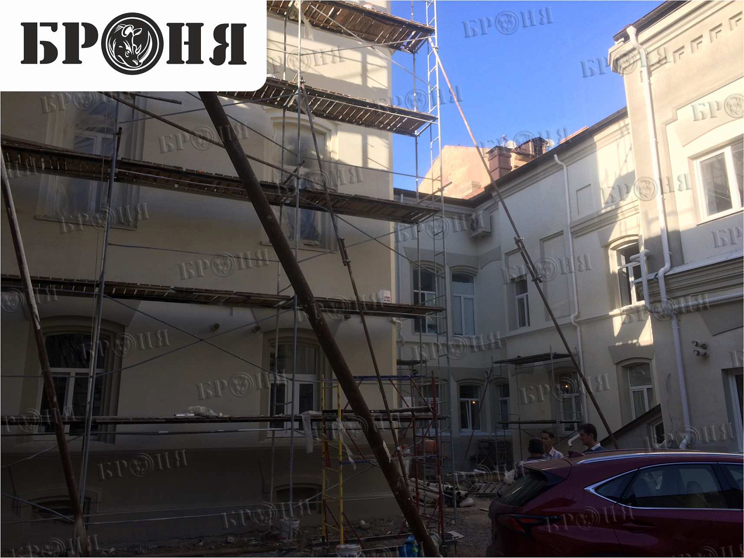 Thermal insulation Bronya on an architecture monument - Bonotel hotel in Astrakhan