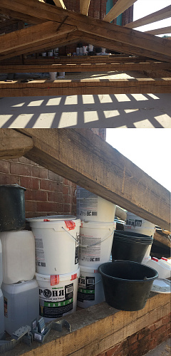 Bronya Light for insulating the roof of the refectory of the church of Dmitry Solunsky. from. Loznoe, Dubovsky district, Volgograd region (photo)