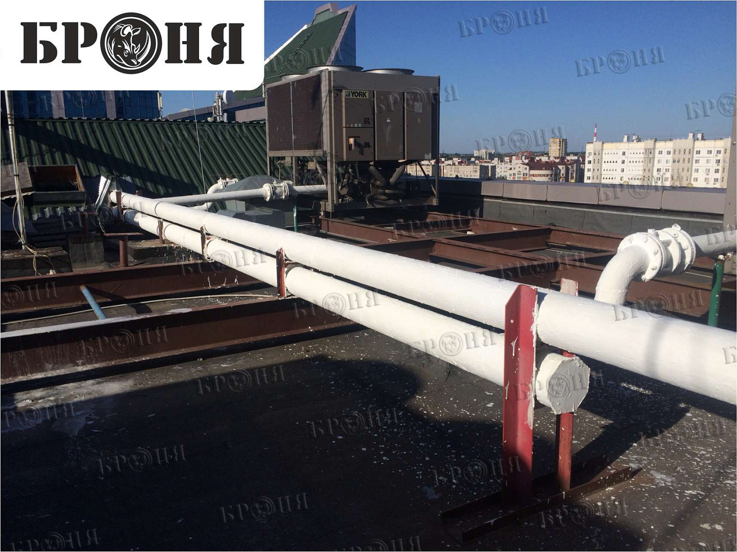 Bronya Thermal Insulation on a Pipeline