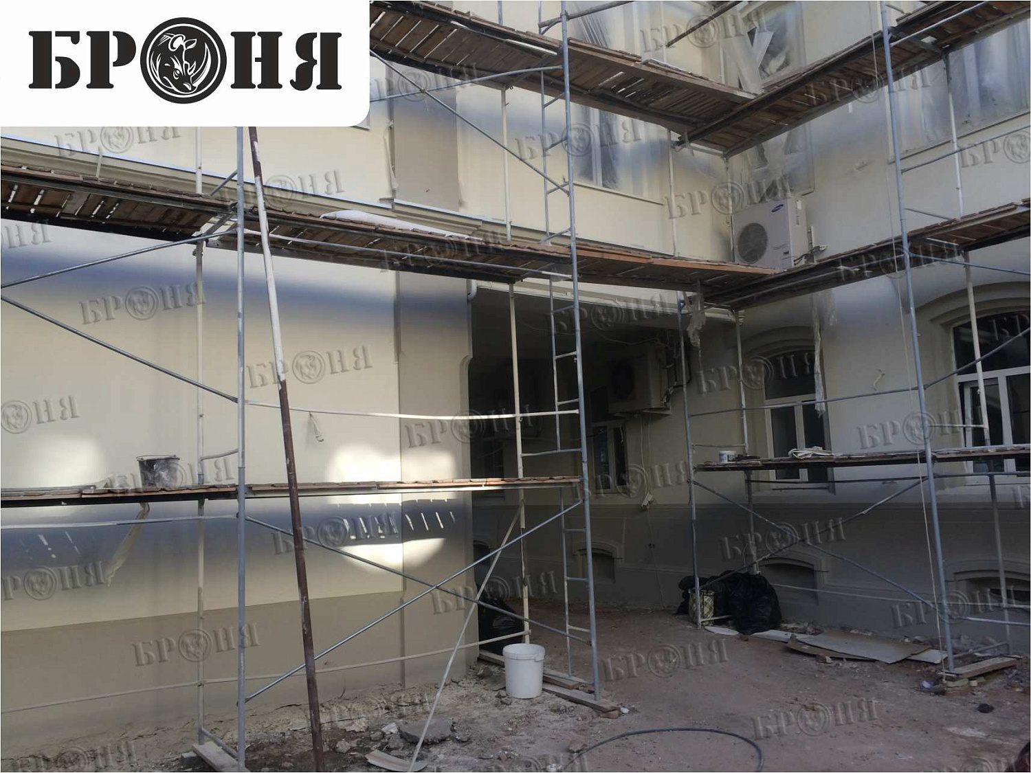 Thermal insulation Bronya on an architecture monument - Bonotel hotel in Astrakhan