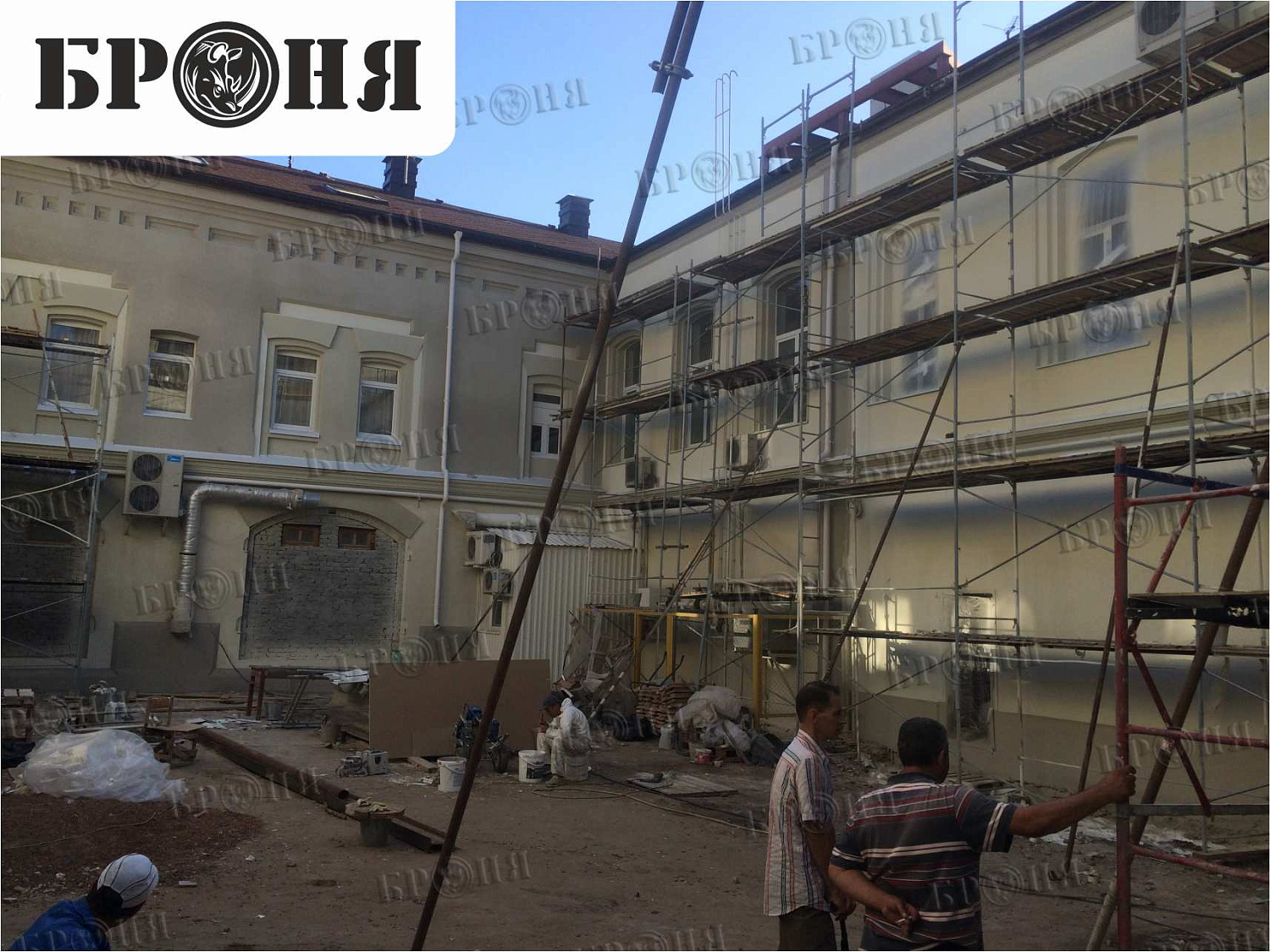 Thermal insulation Bronya on an architecture monument - Bonotel hotel in Astrakhan