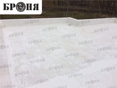 Waterproof insulation Bronya AquaBlock on the roof of the apartment building (Moscow region)