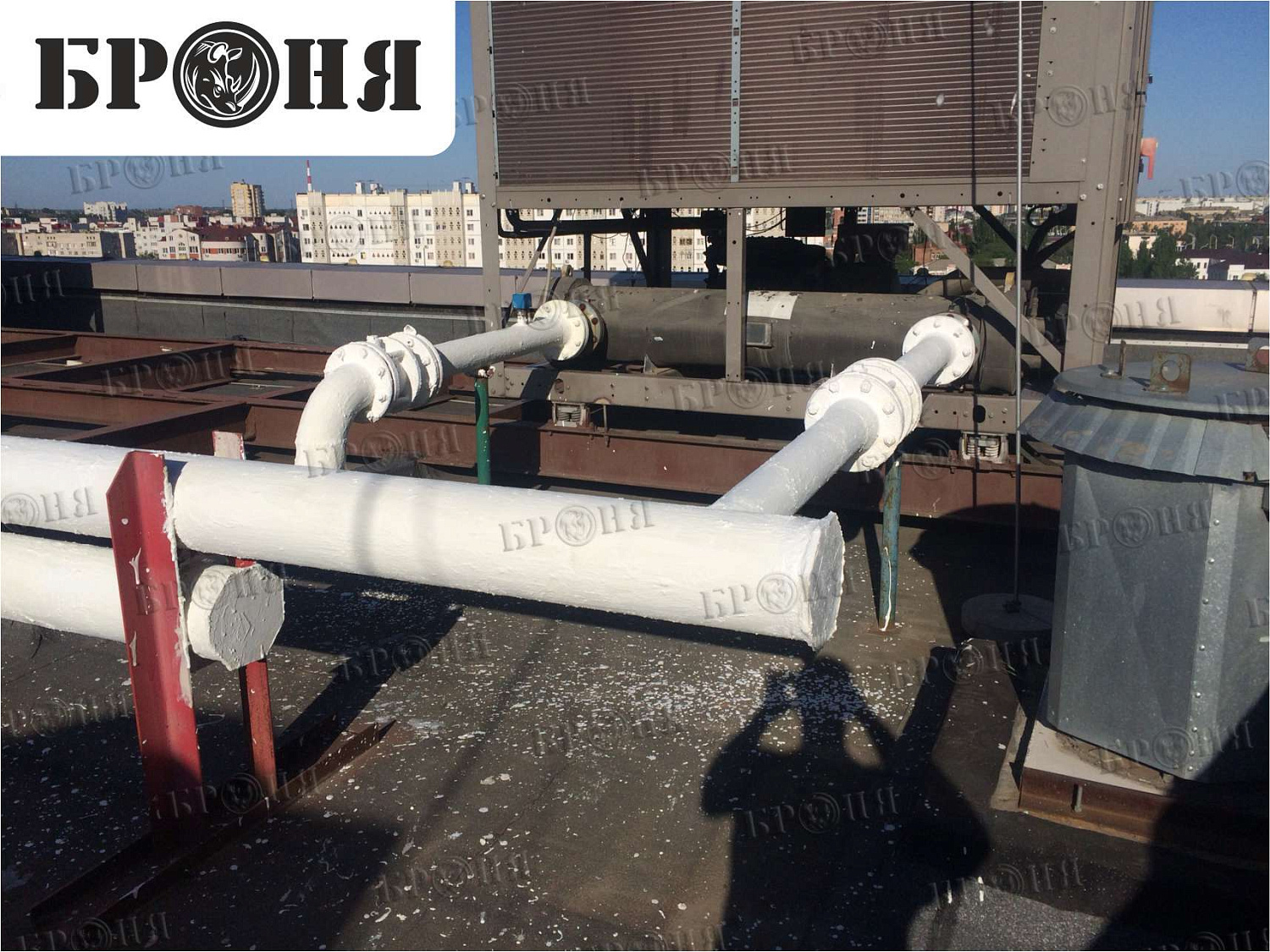 Bronya Thermal Insulation on a Pipeline